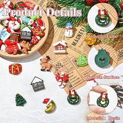 48 stücke 24 arten weihnachtsthema opake harz cabochons&nbsp;RESI-CJ0004-82