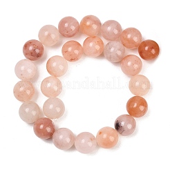 Hilos de cuentas de jade persa rosa natural color flor de durazno&nbsp;G-NH0071-A01-16mm