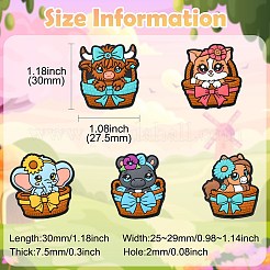 20 pièces 5 styles de perles de silicone&nbsp;SIL-CJ0003-03