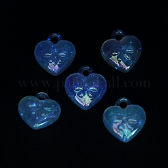 Pendenti acrilici trasparenti con placcatura uv luminosa&nbsp;OACR-P010-10