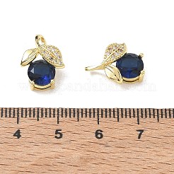 Messing-Pavé-Anhänger aus marineblauen Zirkonia&nbsp;CU-CBA6305-02G