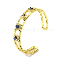 Brazalete abierto cuadrado&nbsp;BJEW-A136-01G-01