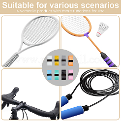 8 Bündel 8 Farben PU-Leder Anti-Rutsch Badminton Tennisschläger Griffband&nbsp;DIY-SP0005-45B
