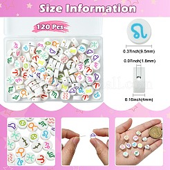 120pcs 12 styles de perles d'argile polymère faites à la main&nbsp;CLAY-CJ0001-83