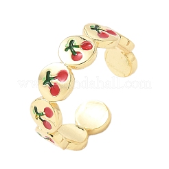 Verstellbare Manschettenringe aus Messing und Emaille für Damen&nbsp;RJEW-G350-01D-G