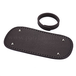1 stück oval pu leder stricken häkeln taschen nagel boden shaper pad&nbsp;DIY-TA0014-91C