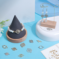 40 Stück 10 Stile Legierungsverbinder-Charms mit Kristall-Strass&nbsp;ALRI-SC0001-34