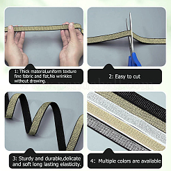 10 iarda di elastico piatto e largo in poliestere scintillante&nbsp;EC-GF0001-47B