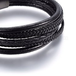 Lederband Multi-Strang-Armbänder&nbsp;BJEW-G603-36B
