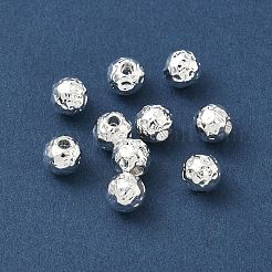 Perline distanziatrici rotonde martellate in acciaio inossidabile 304&nbsp;SA-CBA37BC-01B-S