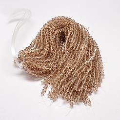 Chapelets de perles en verre bicone d'imitation de cristal autrichien&nbsp;GLAA-F029-4x4mm-12