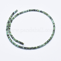 Natürliche afrikanische türkis (jasper) perlen stränge&nbsp;G-E444-49-4mm