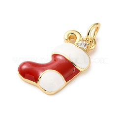 Ottone micro spianare pendenti zirconi&nbsp;KK-I383-01G-04