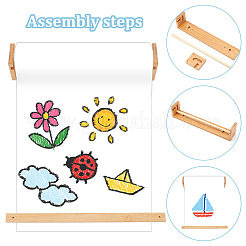 Wandhängender Zeichenpapierrollenhalter aus Holz&nbsp;DIY-WH0496-66