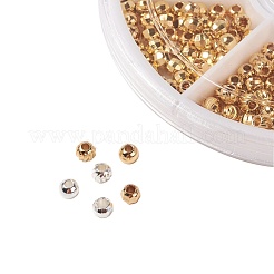 Perline distanziatrici rotonde ondulate in ottone placcate sotto vuoto pvd&nbsp;KK-JP0010-10-RS