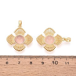 Colgantes de ágata rosa natural (teñida y calentada)&nbsp;KK-N287-07G-01