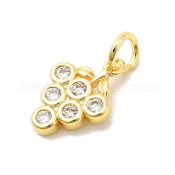 Breloques en laiton avec zircone cubique de micro pave&nbsp;KK-C139-24C-G