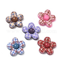 Cabochons aus opakem Harz mit Tartanmuster&nbsp;CRES-A061-01B