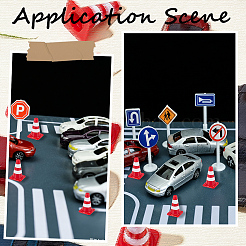 50 Stück ABS-Display-Straßensperren-Dekorationen&nbsp;AJEW-SP0004-69B