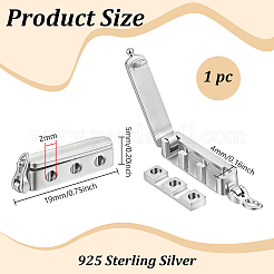 1 fermoir torsadé en argent sterling&nbsp;STER-BC0004-49