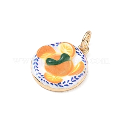 Pendentifs en laiton peints&nbsp;KK-CBAEB58-09G