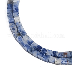 Fili di perle di diaspro macchia blu naturale&nbsp;G-B129-A10-01