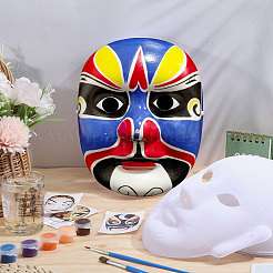 12 Stile DIY leere unbemalte Peking-Oper-Maske&nbsp;DIY-BC0014-78