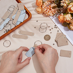 DIY-Sets zur Herstellung von Schlüsselanhängern aus Leder&nbsp;DIY-OC0013-50B
