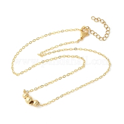 Collane con ciondolo a perline rotonde in acciaio inossidabile 304&nbsp;NJEW-JN05194
