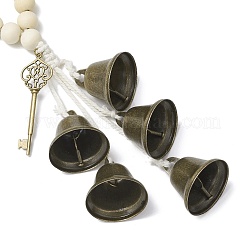 Perles en bois naturel suspendues à une porte&nbsp;HJEW-JM03358-01