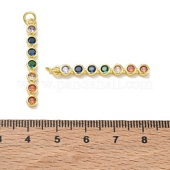 Pendenti in zirconi cubici colorati in micro pavè di ottone&nbsp;CU-CBA6E4E-17G