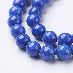 Cuentas mashan naturales redondos del jade hebras&nbsp;X-G-D263-10mm-XS08