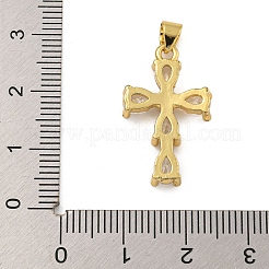 Porte micro ouvrent pendentifs zircone cubique en laiton de placage&nbsp;KK-C074-57G-02