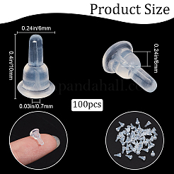 Poussoirs d'oreilless entièrement recouverts de silicone transparent&nbsp;FIND-SP0001-18D