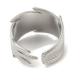 Anello polsino aperto in acciaio inossidabile 304 anti-ossidazione&nbsp;RJEW-C067-12P