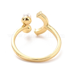 Anello polsino per donna con imitazione di perle sorridenti&nbsp;RJEW-C004-28-RS