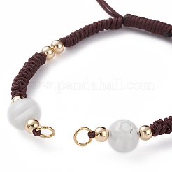 Fabricación de pulsera trenzada de hilo de nailon ajustable&nbsp;AJEW-JB00851-02