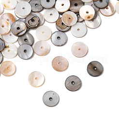 80 Stück 2 Farben gefärbte natürliche Muschelperlen-Abstandshalter&nbsp;SHEL-FS0001-11