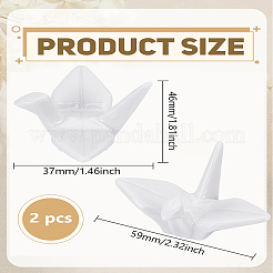 3 supporto per bacchette in ceramica a forma di gru di carta&nbsp;DJEW-LP0001-10