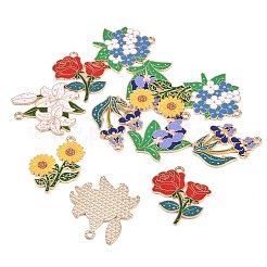 12 Stück 6 Arten Legierung Emaille Anhänger&nbsp;ENAM-L054-02G