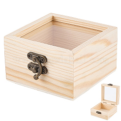 Boîtes de rangement en bois&nbsp;WOCR-CL0001-02A