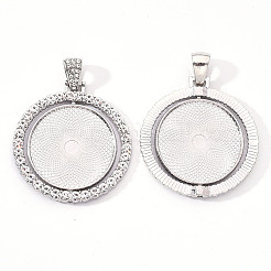 Pendentif de support de cabochon en alliage&nbsp;LS-PALLOY-S107-005P-RS