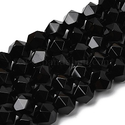 Natürliche schwarze Onyxperlenstränge&nbsp;G-Z119-A04-02