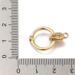 Micro pavé di ottone trasparente cubic zirconia piegato su fermagli&nbsp;KK-H480-28G