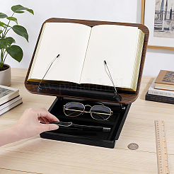 Leggio girevole in legno regolabile rettangolare per supporto di lettura&nbsp;AJEW-WH0817-083