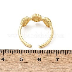 Verstellbare offene Manschettenringe aus Messing für Damen&nbsp;RJEW-R032-03G