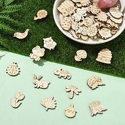 100 pièces de morceaux de bois non teints&nbsp;WOOD-CJC0006-026-1