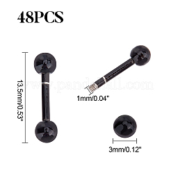 Ohrstecker mit Kugeln aus Edelstahl 304&nbsp;EJEW-UN0001-49