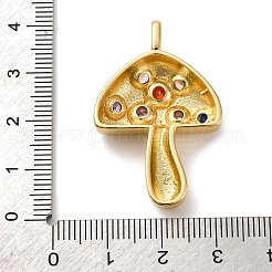 Pendentifs avec zircon cubiques à micro-pavés en laiton&nbsp;KK-U076-10G-A