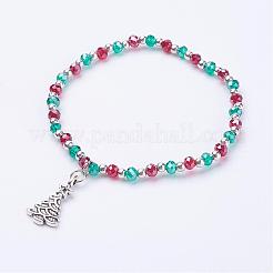 Bracelets avec breloque de thème Noël&nbsp;BJEW-JB03177